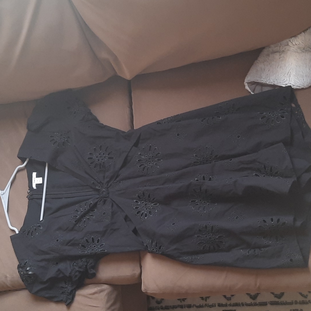 Bar III black cutout broiderie romper